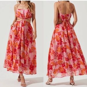 ASTR The Label Dress Aqua Floral